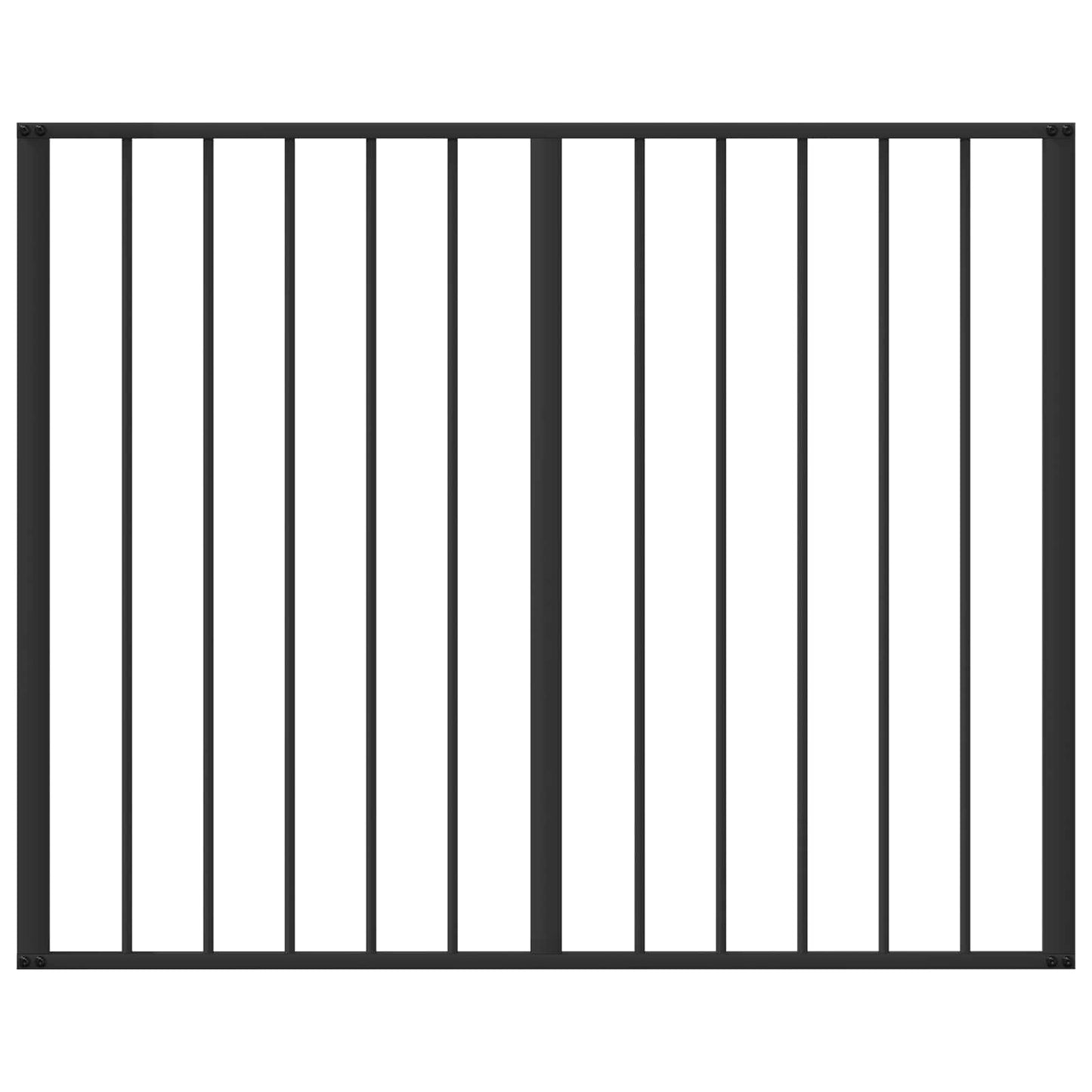 Hundedør 6 pcs Sort 100 x 80 cm Galvaniseret stål