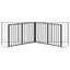 Hundedør 2 pcs Sort 100 x 60 cm Galvaniseret stål