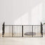 Hundedør 4 pcs Sort 100 x 60 cm Galvaniseret stål