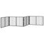 Hundedør 4 pcs Sort 100 x 60 cm Galvaniseret stål