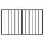 Hundedør 4 pcs Sort 100 x 60 cm Galvaniseret stål
