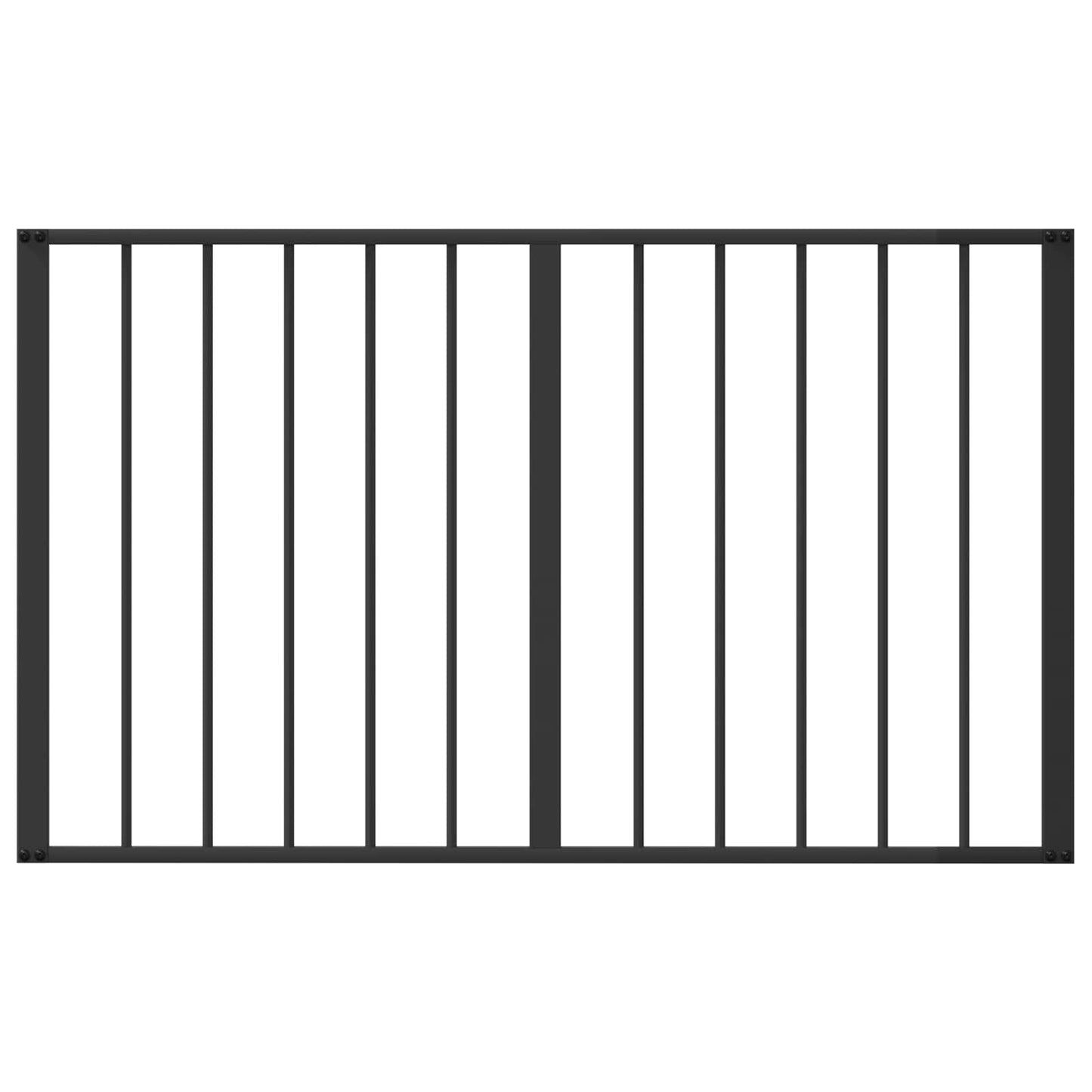 Hundedør 4 pcs Sort 100 x 60 cm Galvaniseret stål