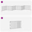 Hundedør 6 pcs Sort 100 x 60 cm Galvaniseret stål