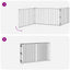 Hundedør 8 pcs Sort 100 x 60 cm Galvaniseret stål