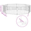 Hundedør 8 pcs Sort 100 x 60 cm Galvaniseret stål