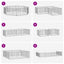 Hundedør 8 pcs Sort 100 x 60 cm Galvaniseret stål