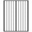 Hundedør 4 pcs Sort 80 x 100 cm Galvaniseret stål