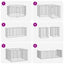 Hundedør 8 pcs Sort 80 x 100 cm Galvaniseret stål