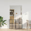 Hundedør 2 pcs Sort 80 x 80 cm Galvaniseret stål