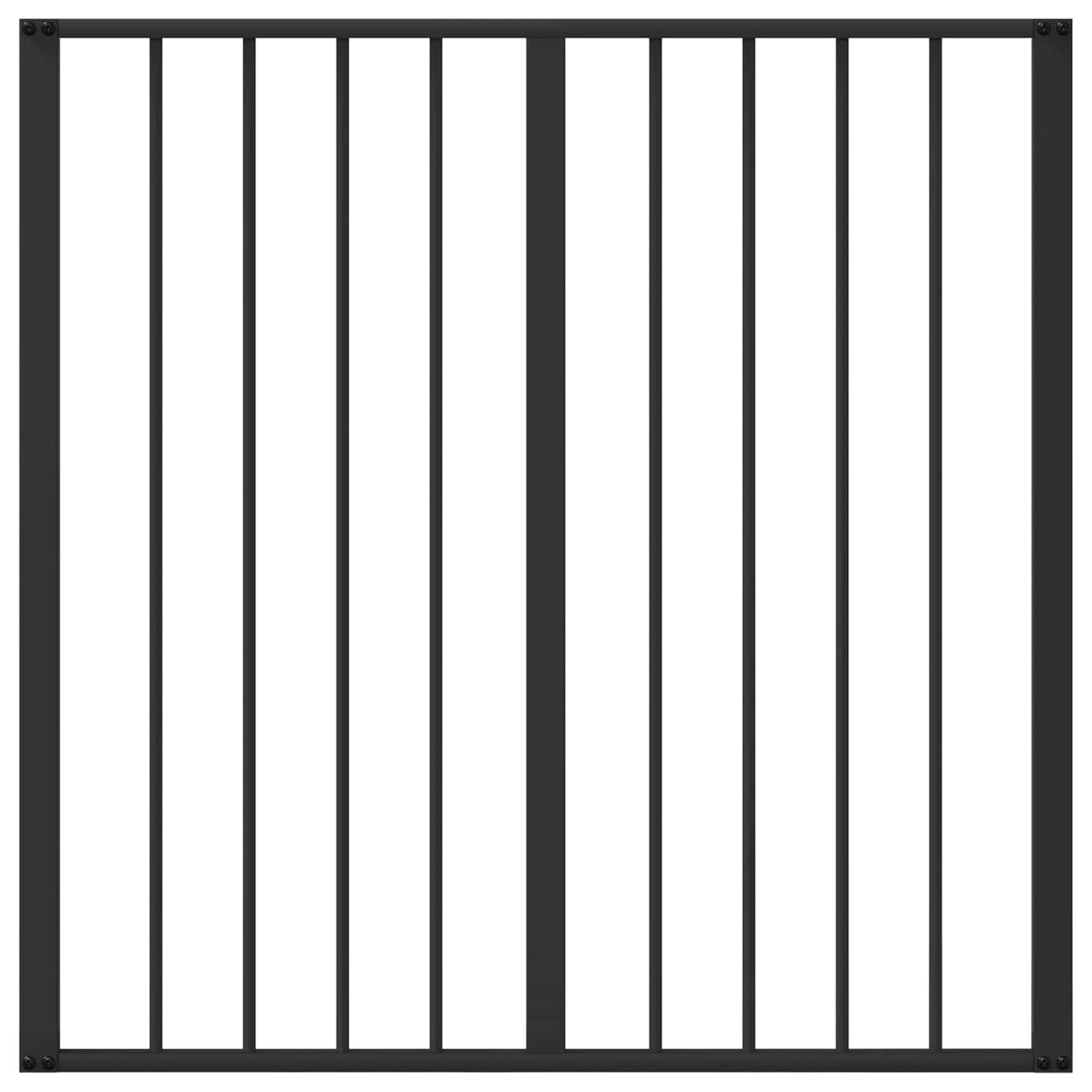 Hundedør 2 pcs Sort 80 x 80 cm Galvaniseret stål