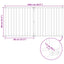 Hundedør 2 pcs Sort 80 x 80 cm Galvaniseret stål
