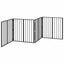 Hundedør 4 pcs Sort 80 x 80 cm Galvaniseret stål