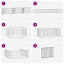 Hundedør 6 pcs Sort 80 x 60 cm Galvaniseret stål