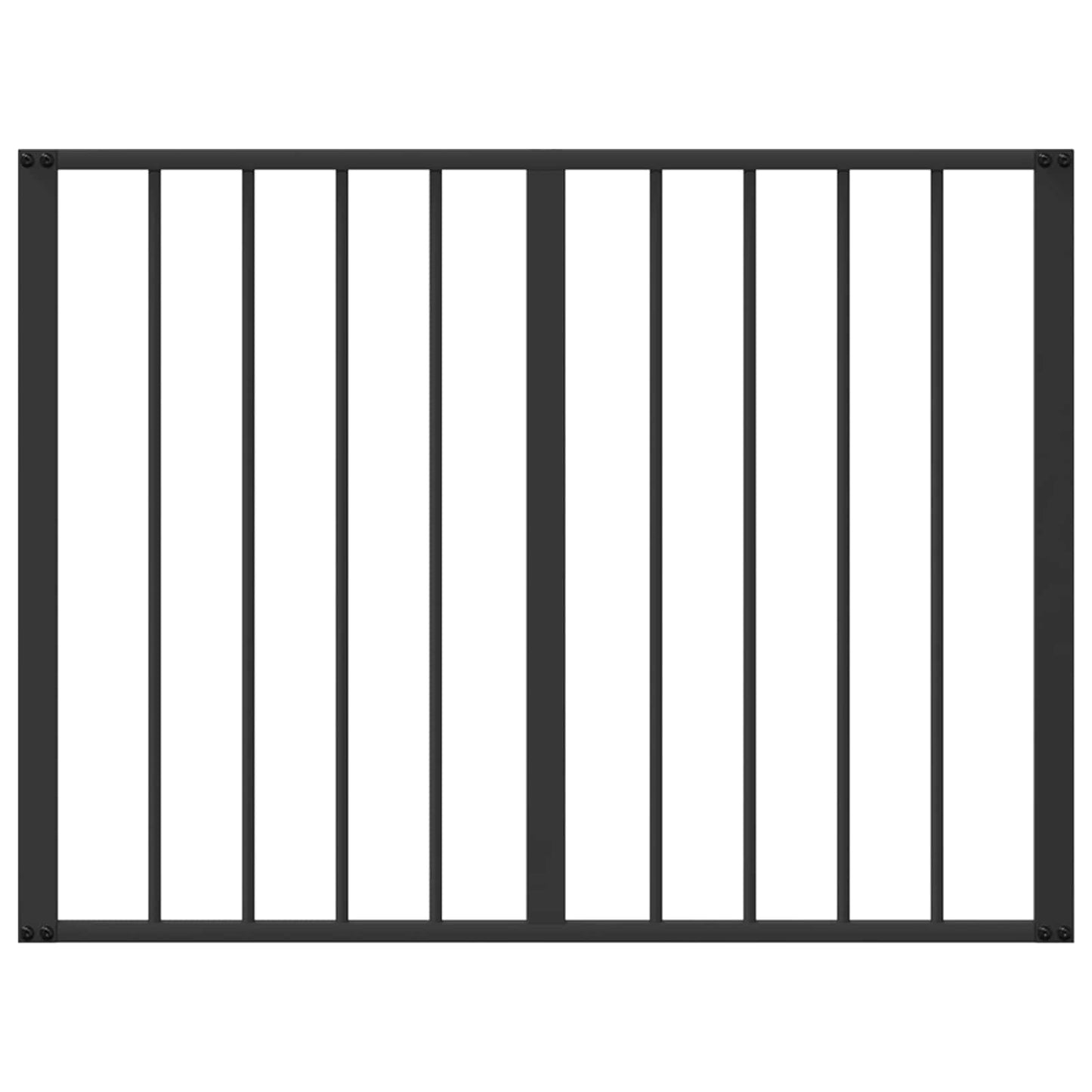 Hundedør 8 pcs Sort 80 x 60 cm Galvaniseret stål