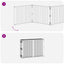 Hundedør 10 pcs Sort 80 x 60 cm Galvaniseret stål