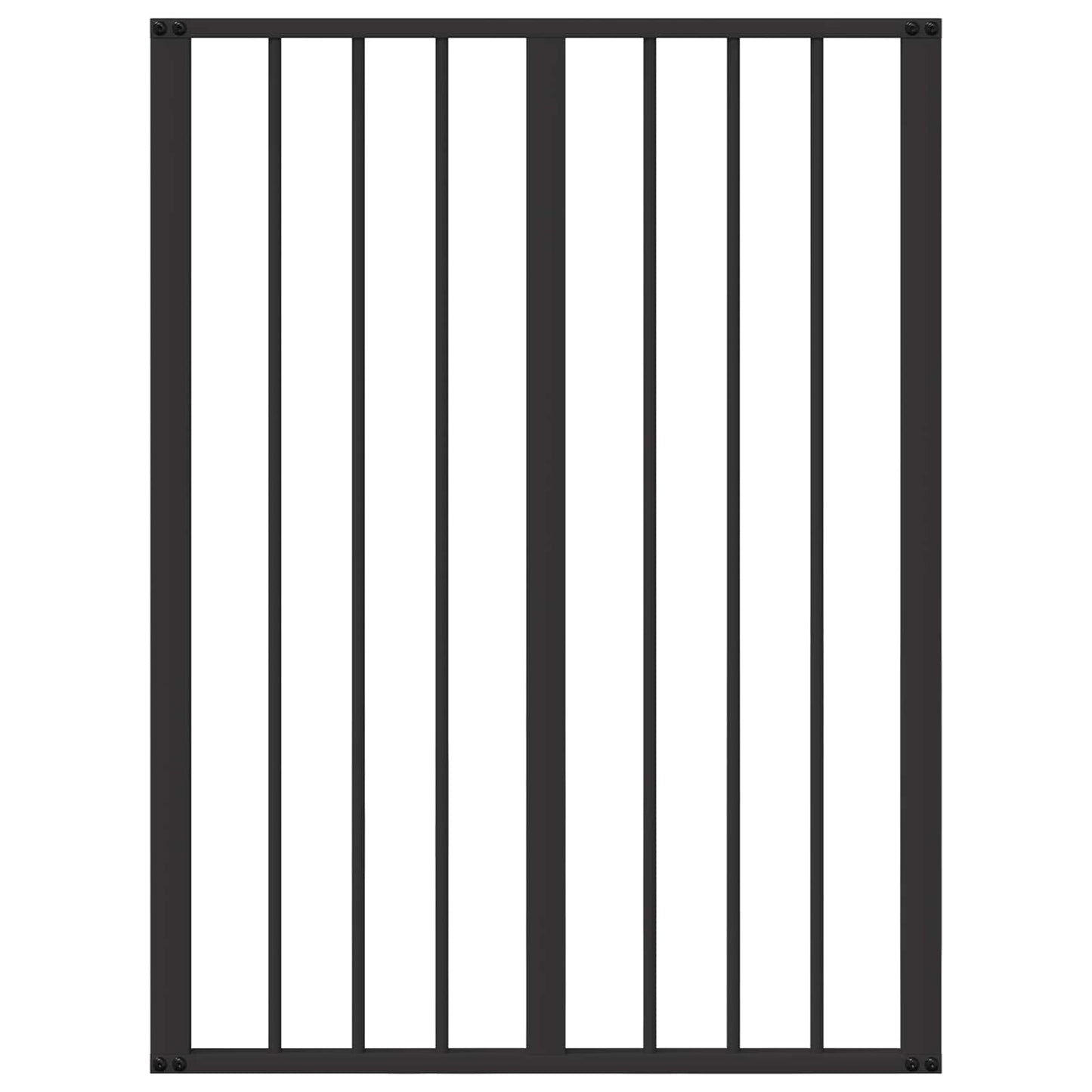 Hundedør 2 pcs Sort 60 x 80 cm Galvaniseret stål