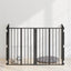 Hundedør 4 pcs Sort 60 x 80 cm Galvaniseret stål