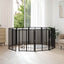 Hundedør 10 pcs Sort 60 x 80 cm Galvaniseret stål