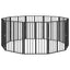Hundedør 10 pcs Sort 60 x 80 cm Galvaniseret stål