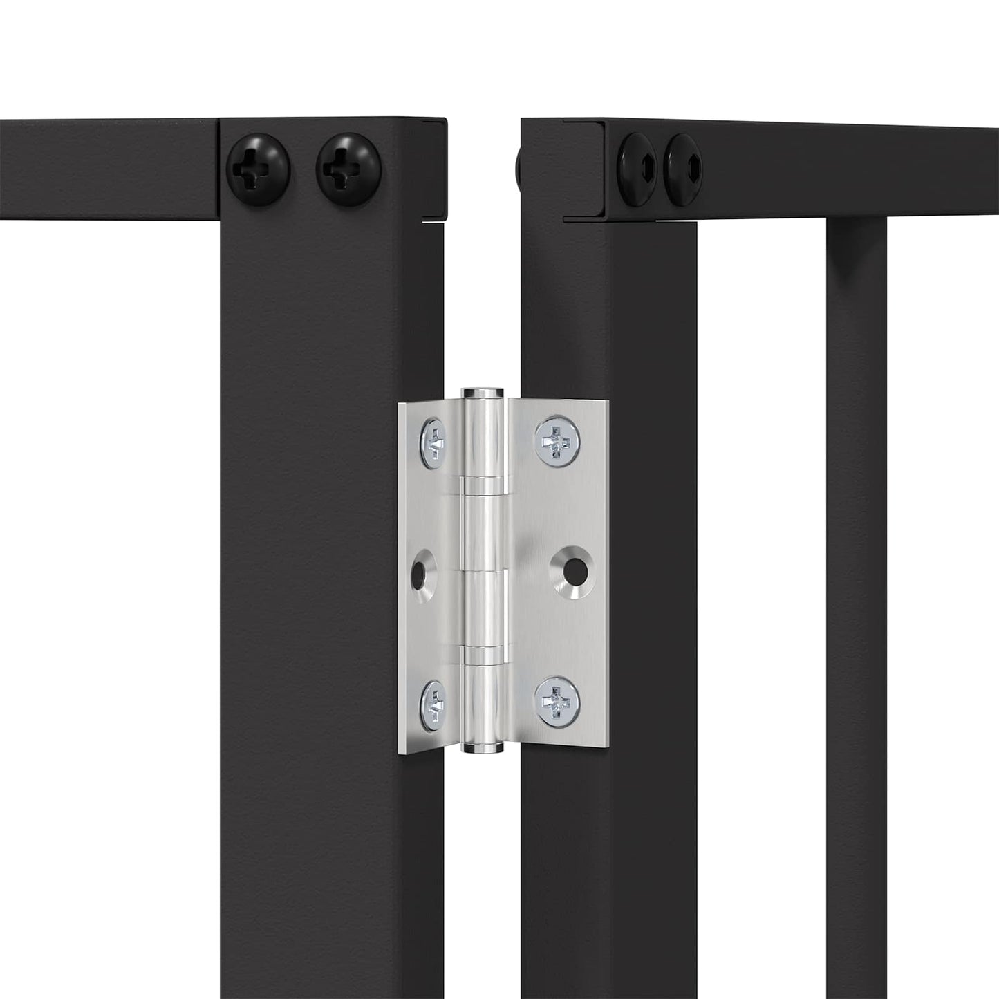 Hundedør 2 pcs Sort 60 x 60 cm Galvaniseret stål