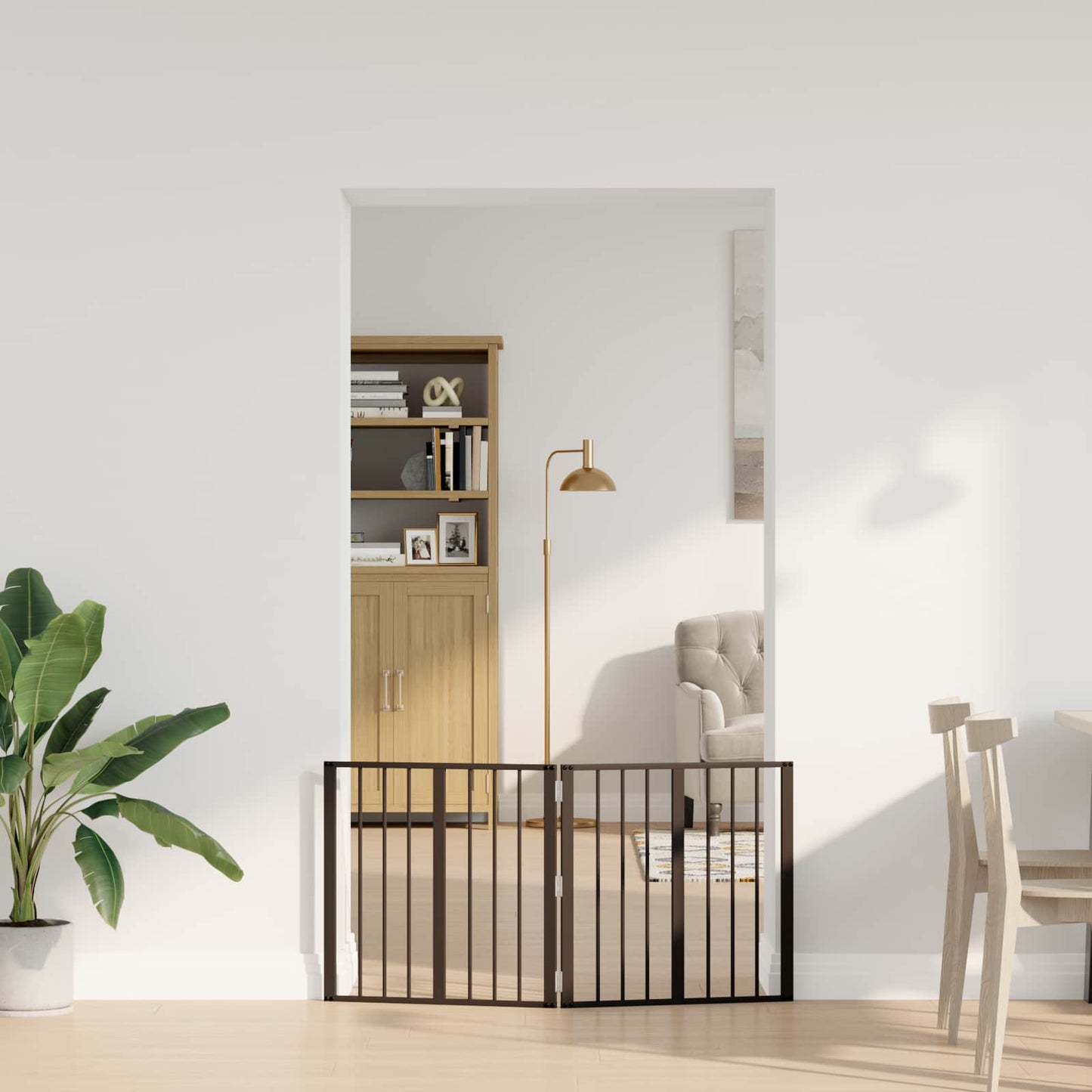 Hundedør 2 pcs Sort 60 x 60 cm Galvaniseret stål