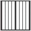 Hundedør 4 pcs Sort 60 x 60 cm Galvaniseret stål