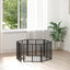 Hundedør 6 pcs Sort 60 x 60 cm Galvaniseret stål