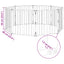 Hundedør 8 pcs Sort 60 x 60 cm Galvaniseret stål