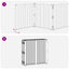 Hundedør 10 pcs Sort 60 x 60 cm Galvaniseret stål