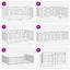 Hundedør 10 pcs Sort 60 x 60 cm Galvaniseret stål