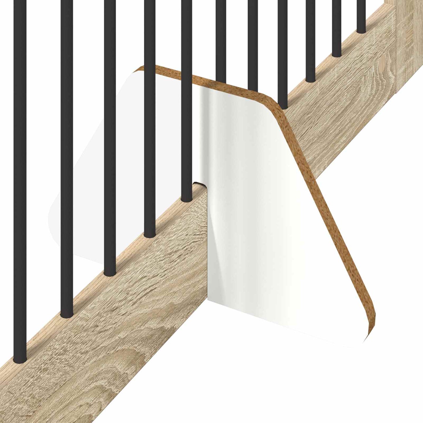 Sammenklappelig hundegitter med stativer 2 pcs Sonoma-eg