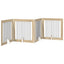 Sammenklappelig hundegitter med stativer 4 pcs Sonoma-eg 401 cm
