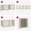 Sammenklappelig hundegitter med stativer 4 pcs Sonoma-eg 401 cm