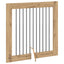 Sammenklappelig hundegitter med stativer 4 pcs Artisan-eg