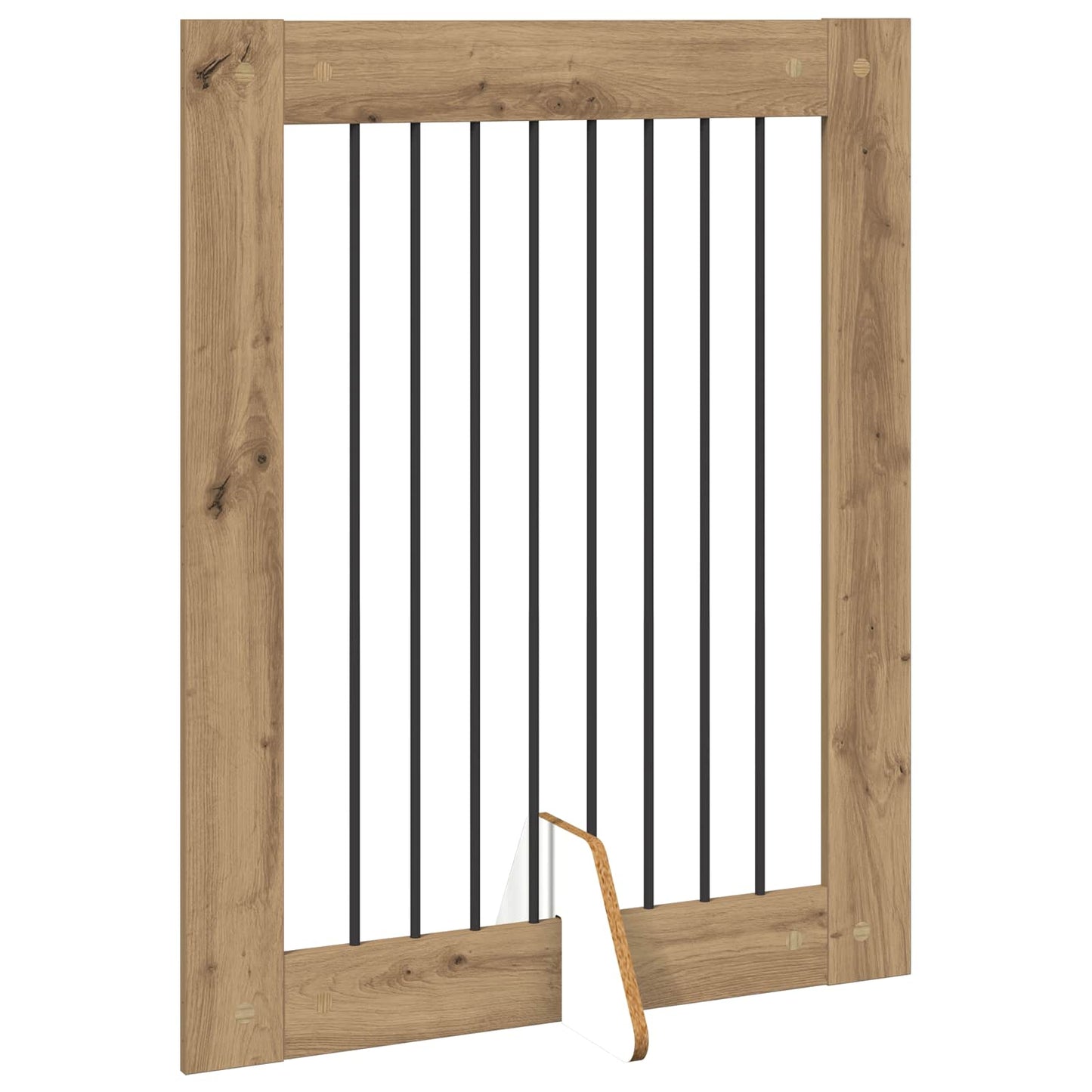 Sammenklappelig hundegitter med stativer 2 pcs Artisan-eg