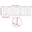 Sammenklappelig hundegitter med stativer 4 pcs Sort eg 321 cm