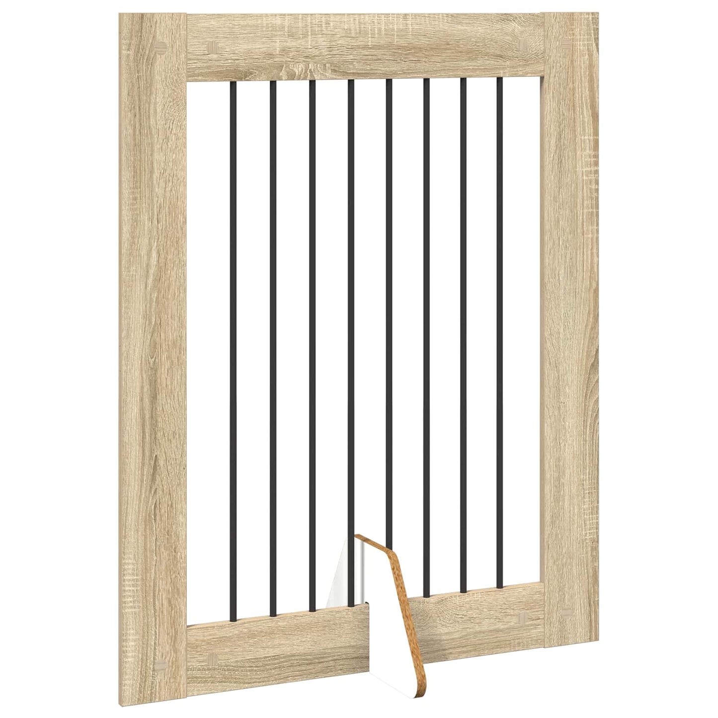 Sammenklappelig hundegitter med stativer 4 pcs Sonoma-eg 321 cm