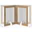 Sammenklappelig hundegitter med stativer 4 pcs Artisan-eg