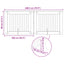 Sammenklappelig hundegitter med stativer 2 pcs Sort eg 200,5 cm