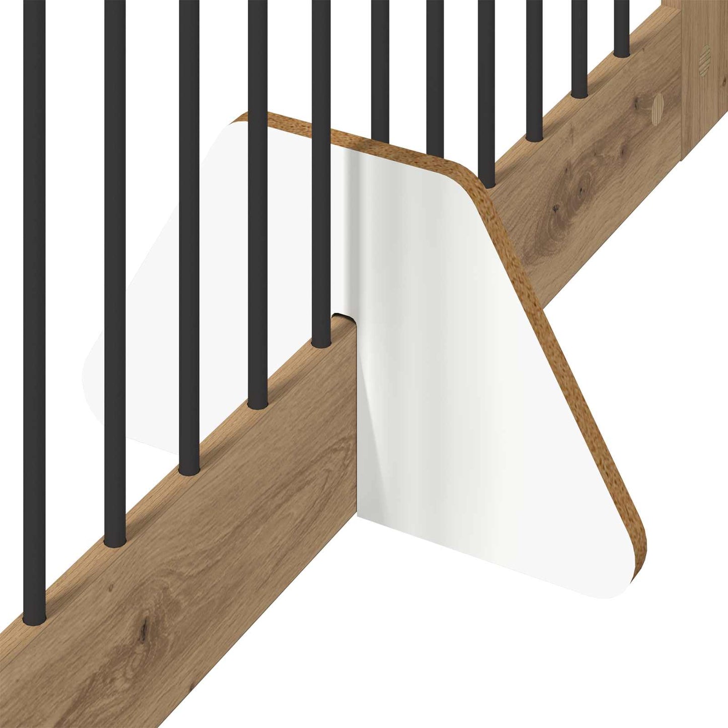 Sammenklappelig hundegitter med stativer 2 pcs Artisan-eg