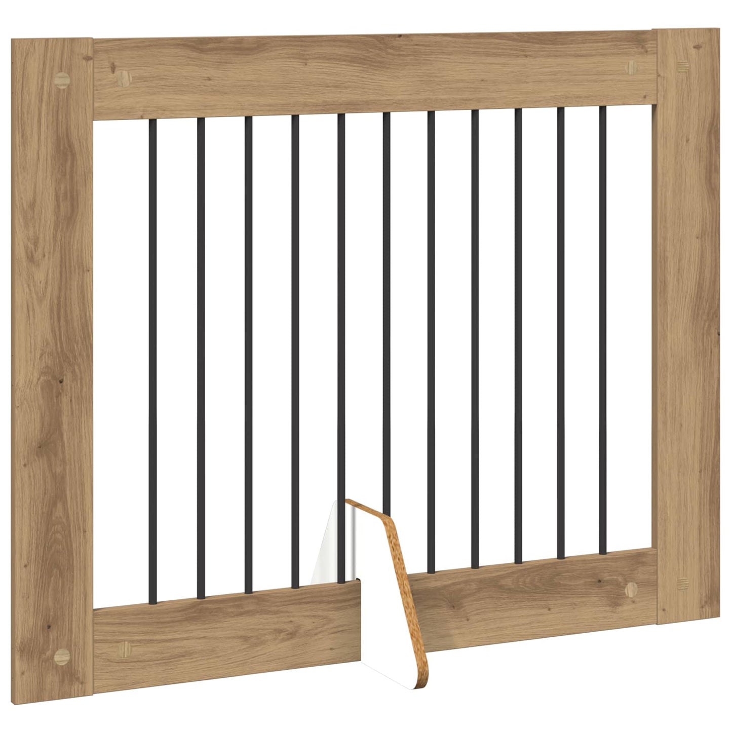 Sammenklappelig hundegitter med stativer 2 pcs Artisan-eg
