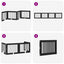 Sammenklappelig hundegitter med stativer 4 pcs Sort eg 401 cm