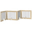 Sammenklappelig hundegitter med stativer 4 pcs Sonoma-eg 401 cm