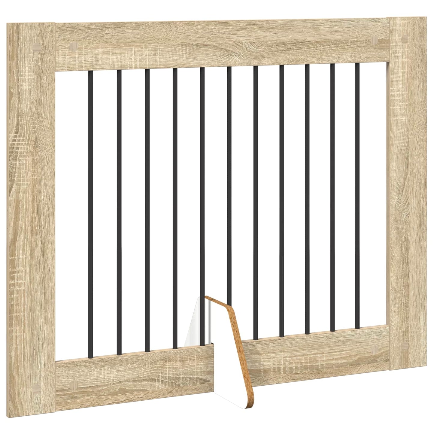 Sammenklappelig hundegitter med stativer 4 pcs Sonoma-eg 401 cm