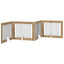 Sammenklappelig hundegitter med stativer 4 pcs Artisan-eg