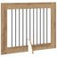 Sammenklappelig hundegitter med stativer 4 pcs Artisan-eg