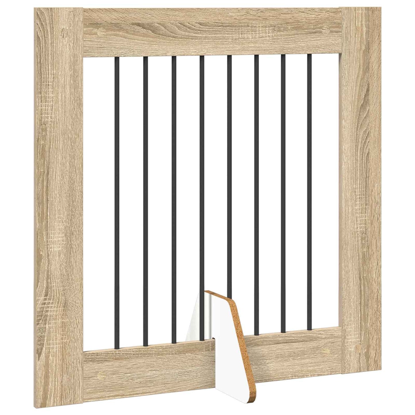 Sammenklappelig hundegitter med stativer 4 pcs Sonoma-eg 321 cm