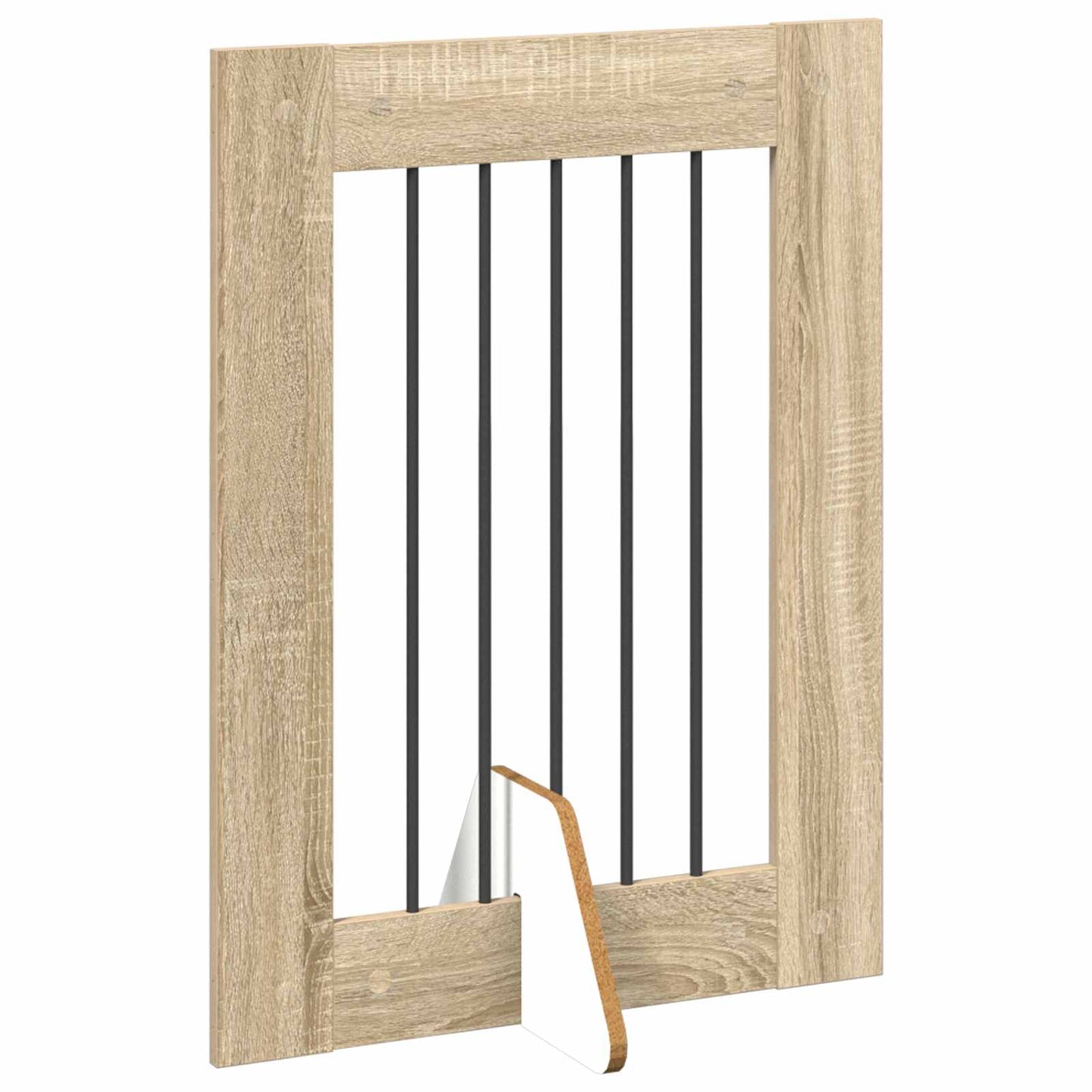 Sammenklappelig hundegitter med stativer 4 pcs Sonoma-eg 241 cm