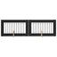 Sammenklappelig hundegitter med stativer 2 pcs Sort eg 200,5 cm