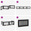 Sammenklappelig hundegitter med stativer 4 pcs Sort eg 401 cm
